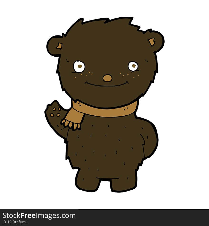 Cartoon Cute Black Bear