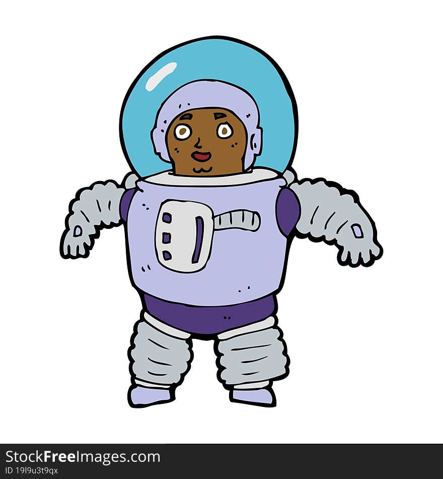 cartoon space man