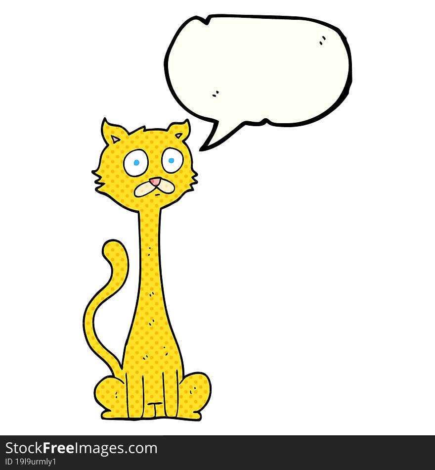 comic book speech bubble cartoon cat