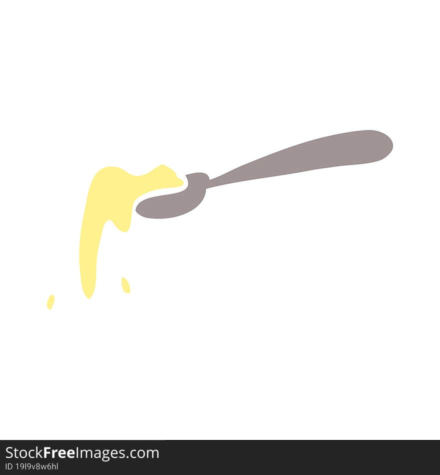 Cartoon Doodle Ladle Of Food