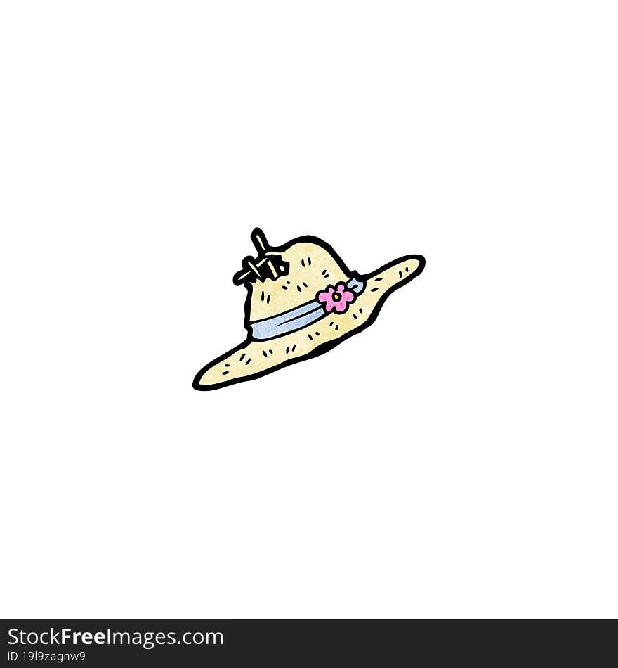 cartoon straw hat