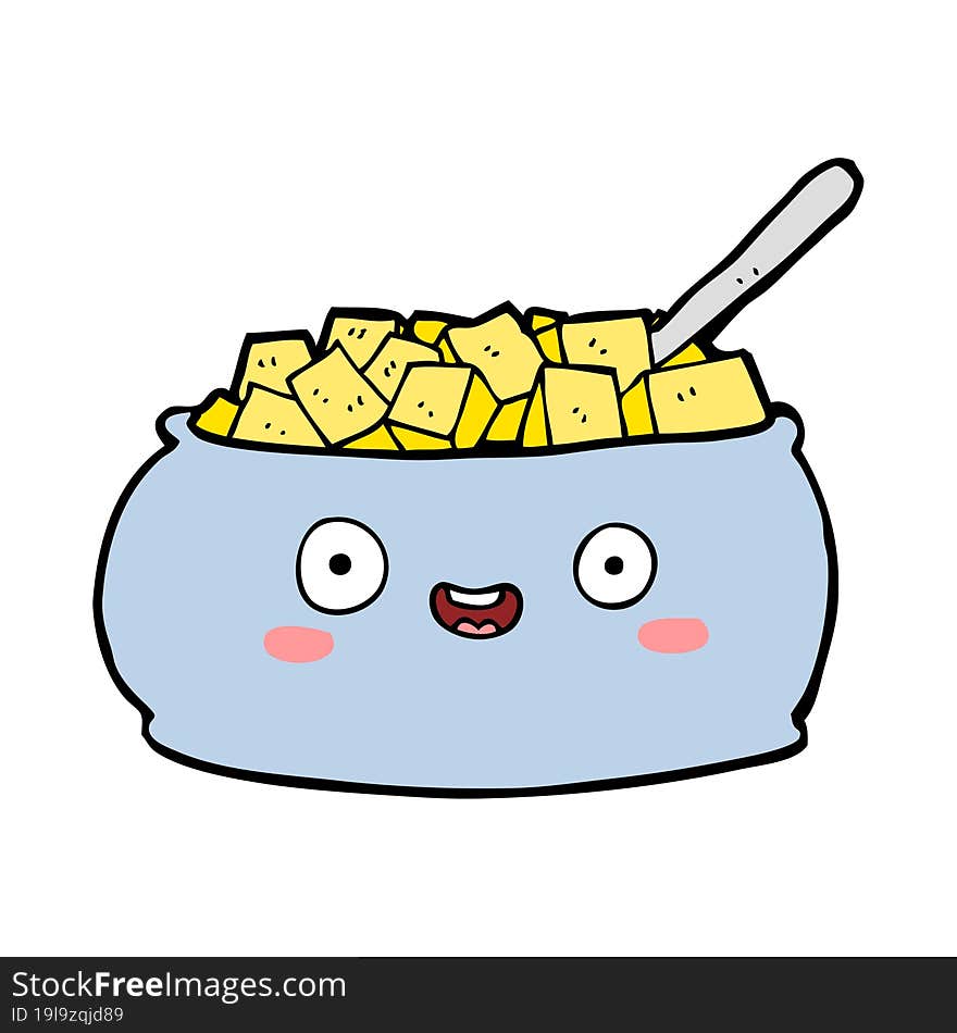 Cute Cartoon Bowl Of Sugar