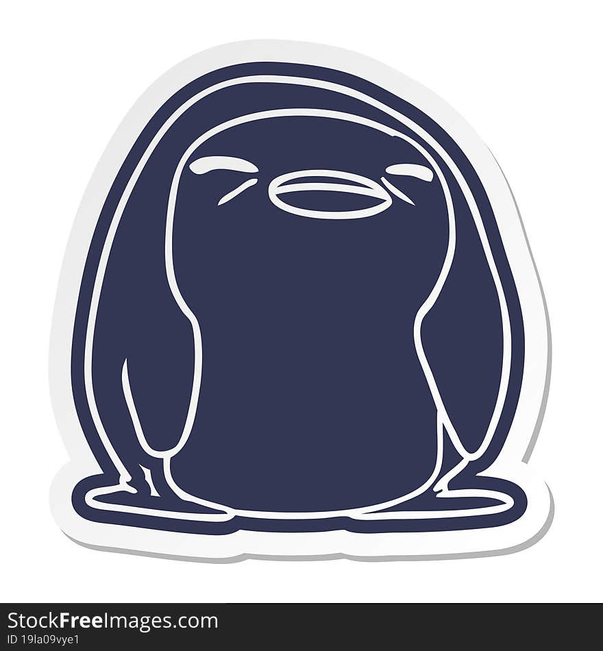 cartoon sticker kawaii of a cute penguin