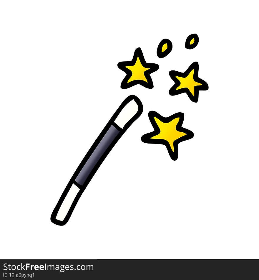 cartoon magic wand. cartoon magic wand