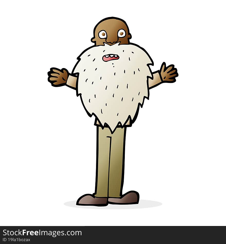 cartoon bearded old man