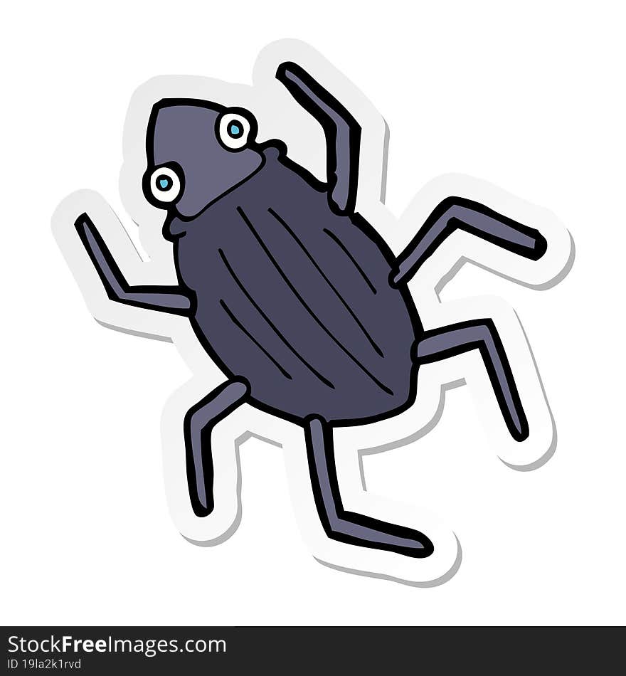 sticker of a cartoon bug