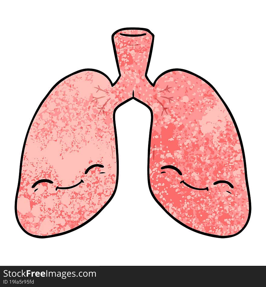 cartoon lungs. cartoon lungs