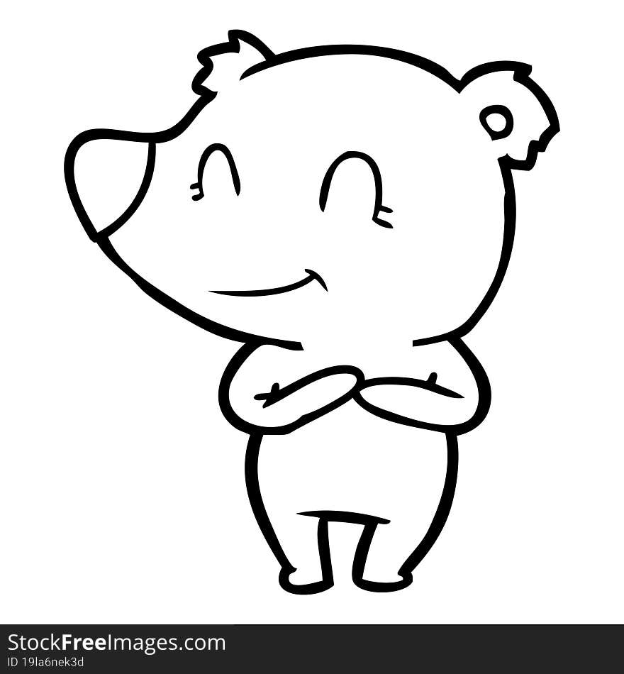 friendly bear cartoon. friendly bear cartoon