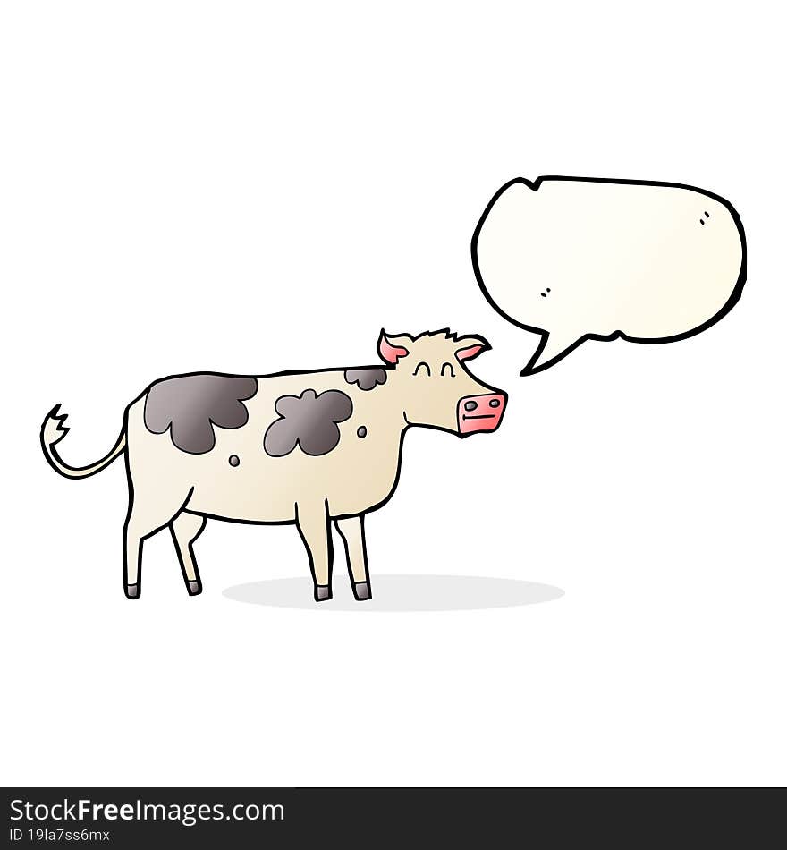 speech bubble cartoon cow