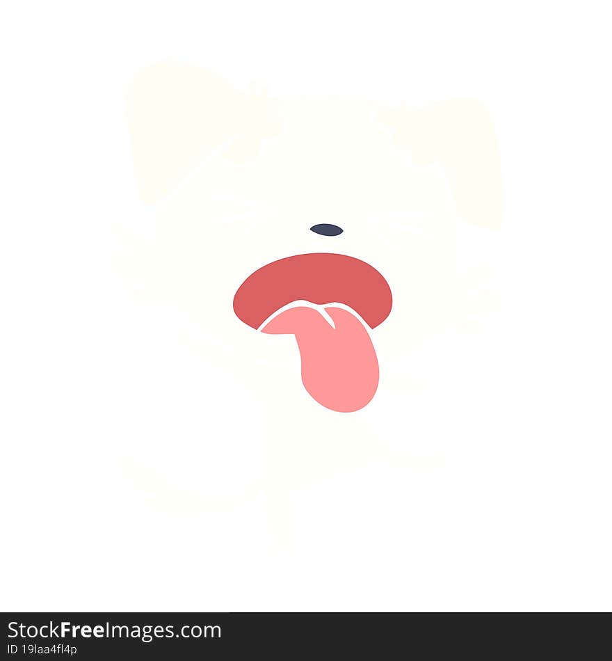 flat color style cartoon disgusted dog