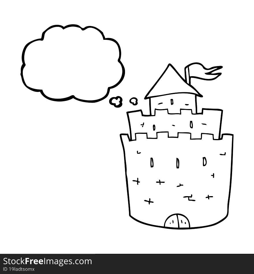 Thought Bubble Cartoon Castle