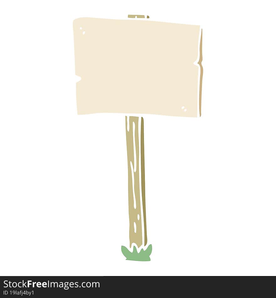 cartoon doodle sign post