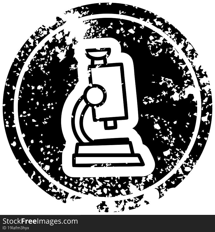 microscope and slide distressed icon