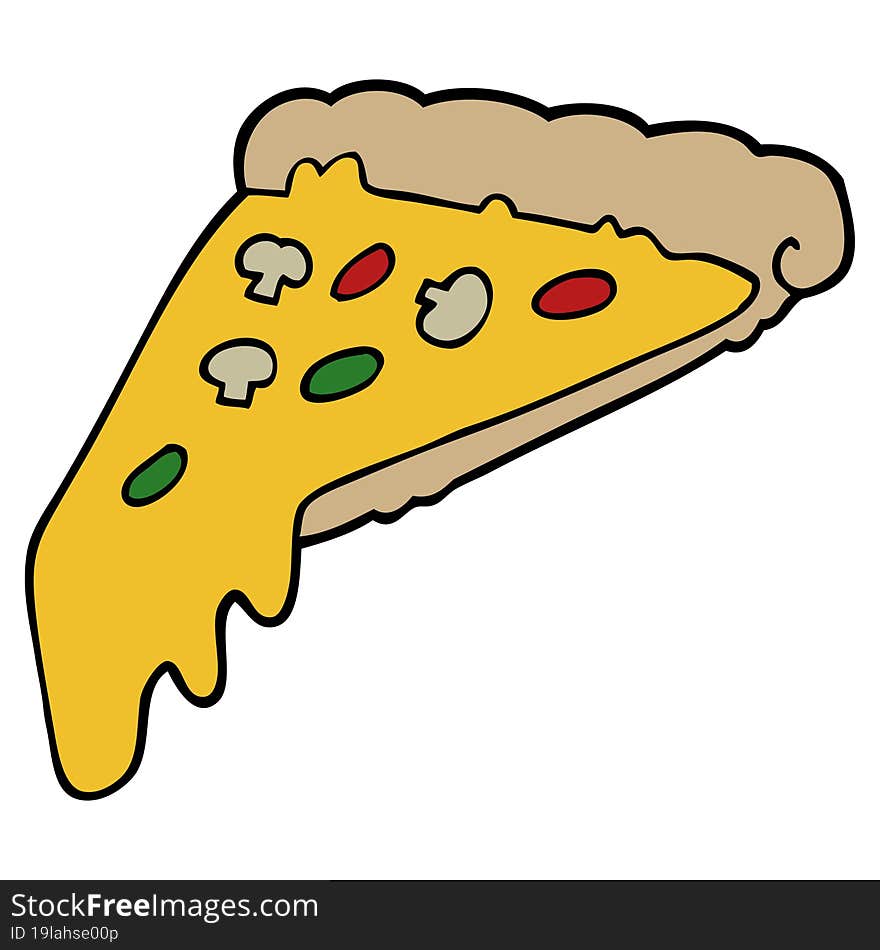 Cartoon Pizza Slice