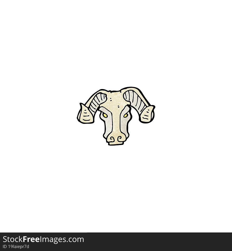 cartoon ram head