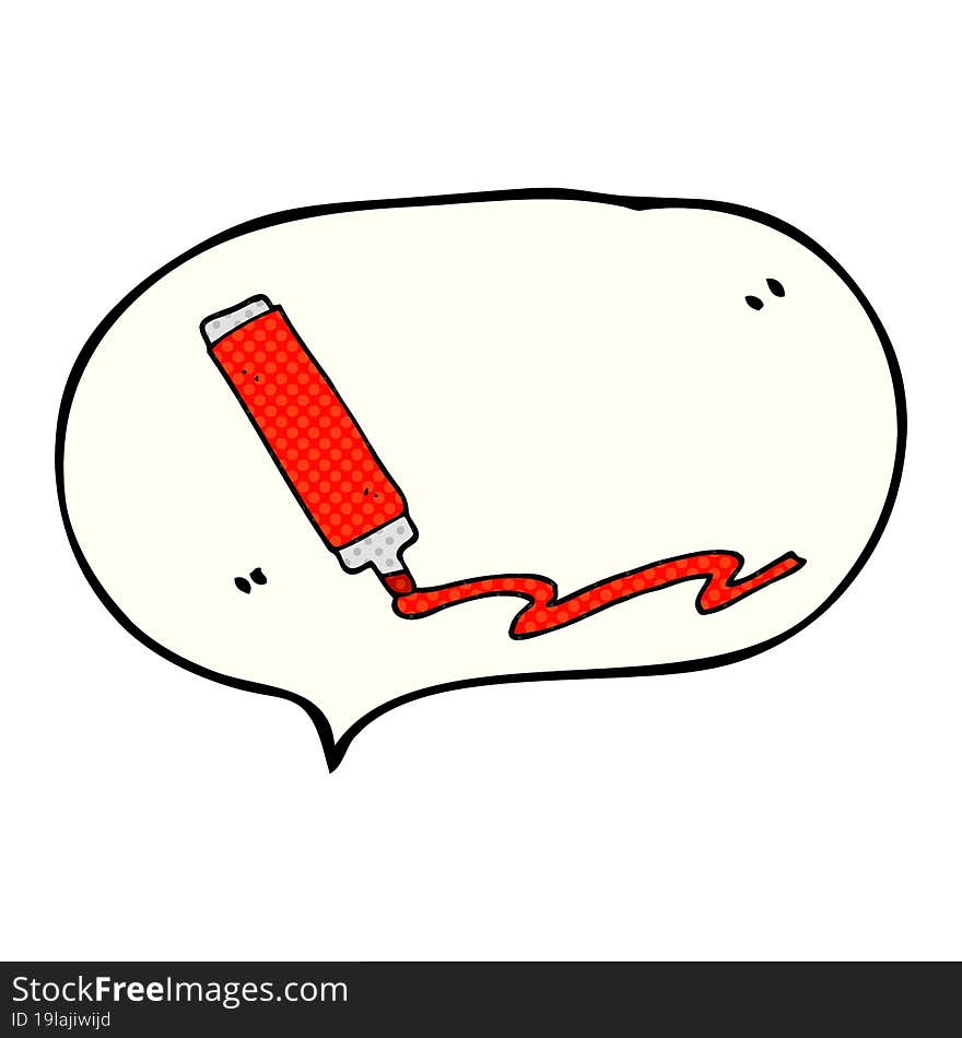 comic book speech bubble cartoon marker pen