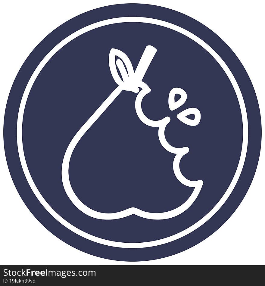 juicy pear circular icon symbol