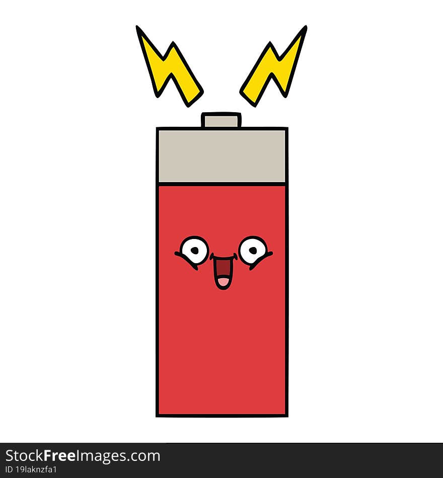 cute cartoon battery