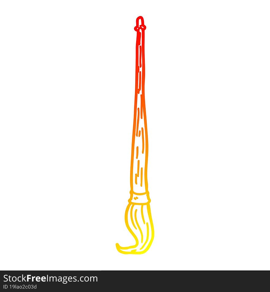 warm gradient line drawing cartoon paint brush