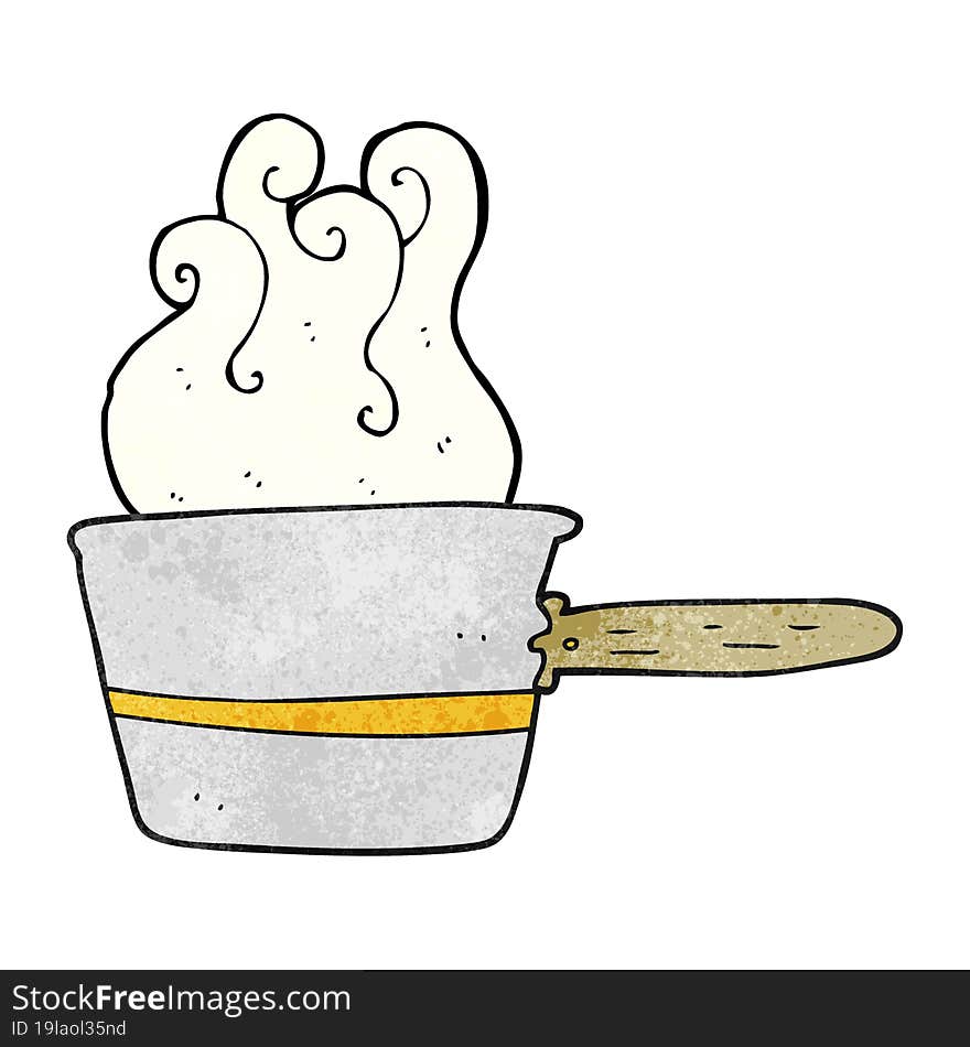 textured cartoon saucepan cooking