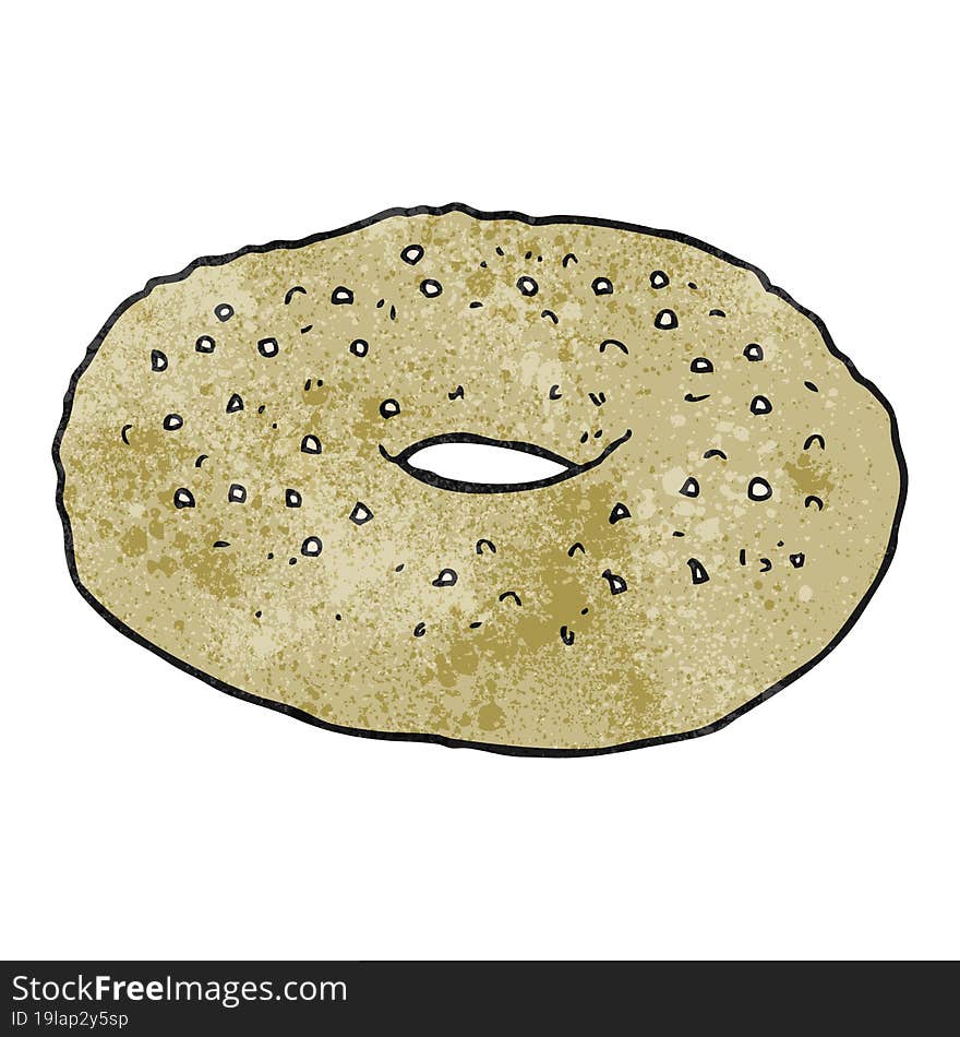 textured cartoon bagel