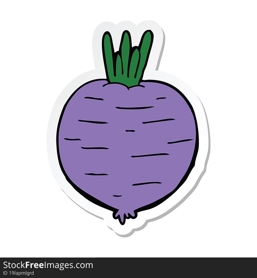 Sticker Of A Cartoon Vegetable