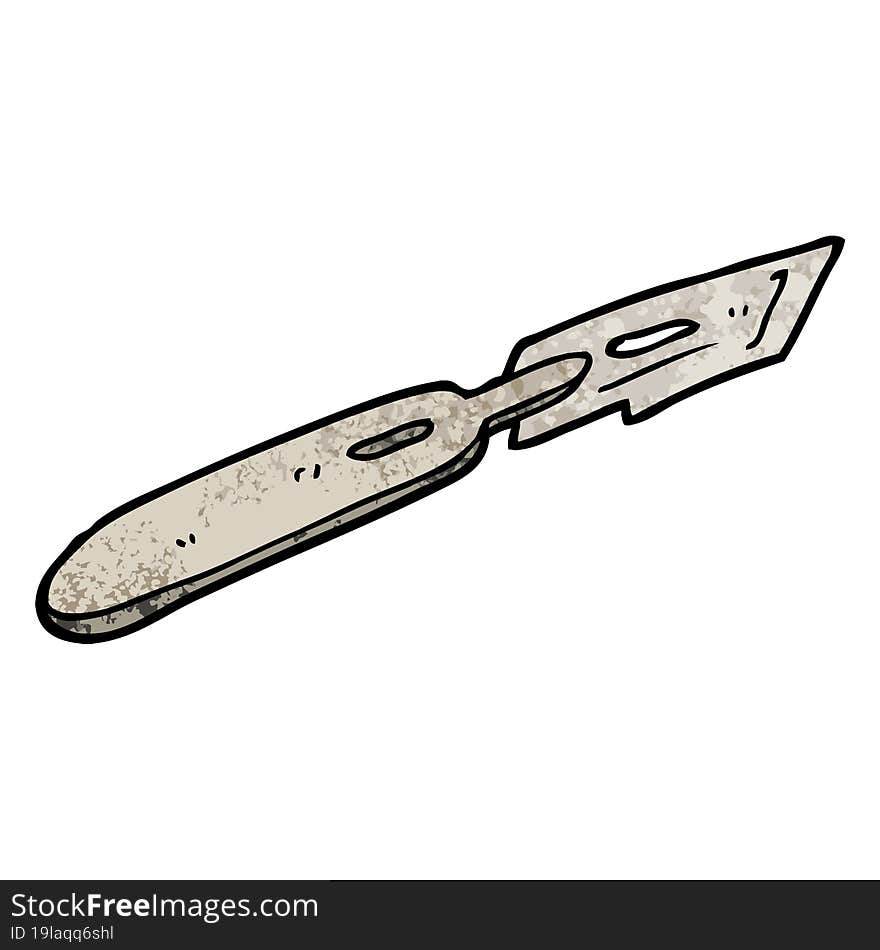 grunge textured illustration cartoon surgeon blade