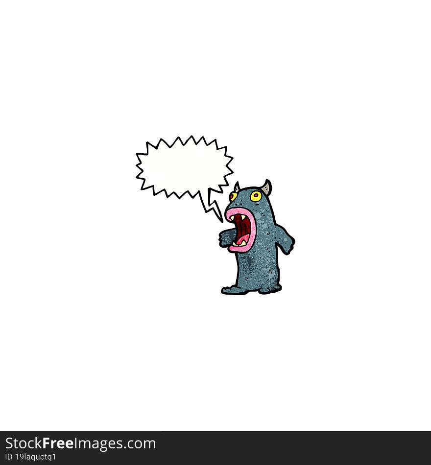 Roaring Monster Cartoon