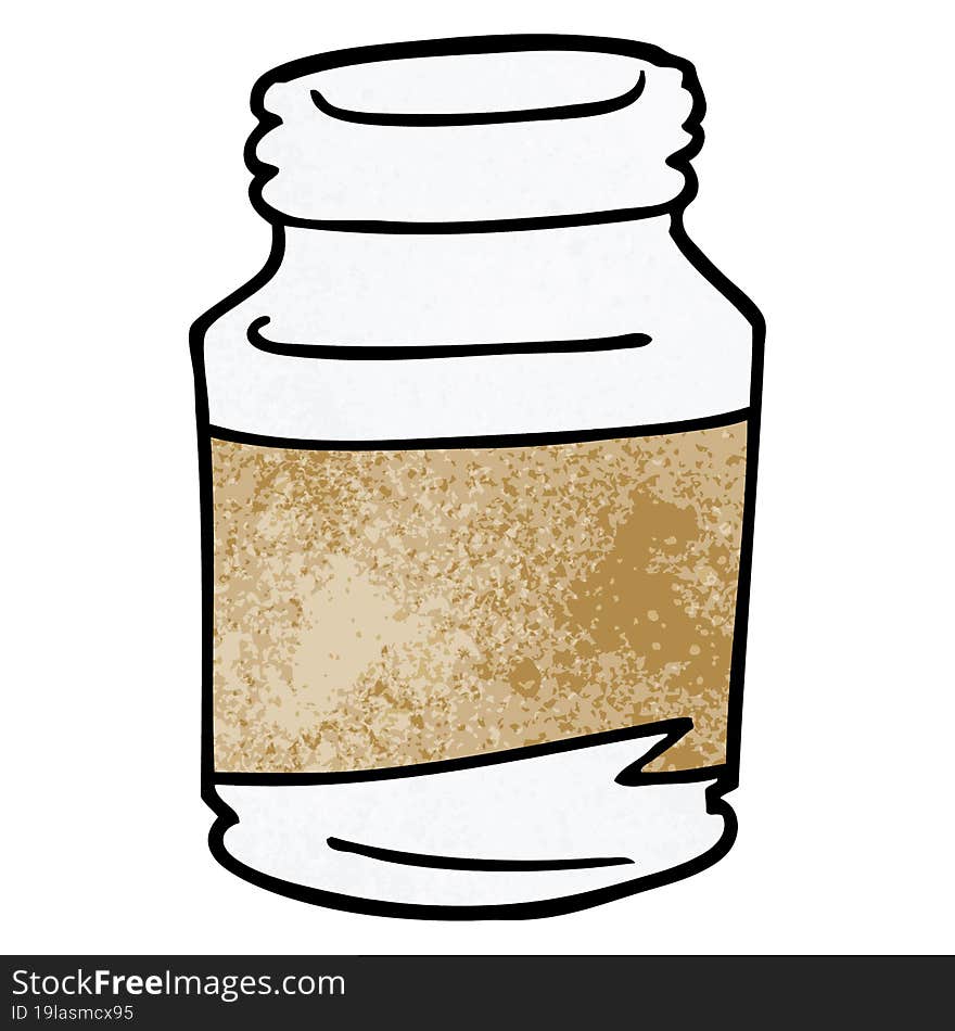 cartoon doodle pill jar