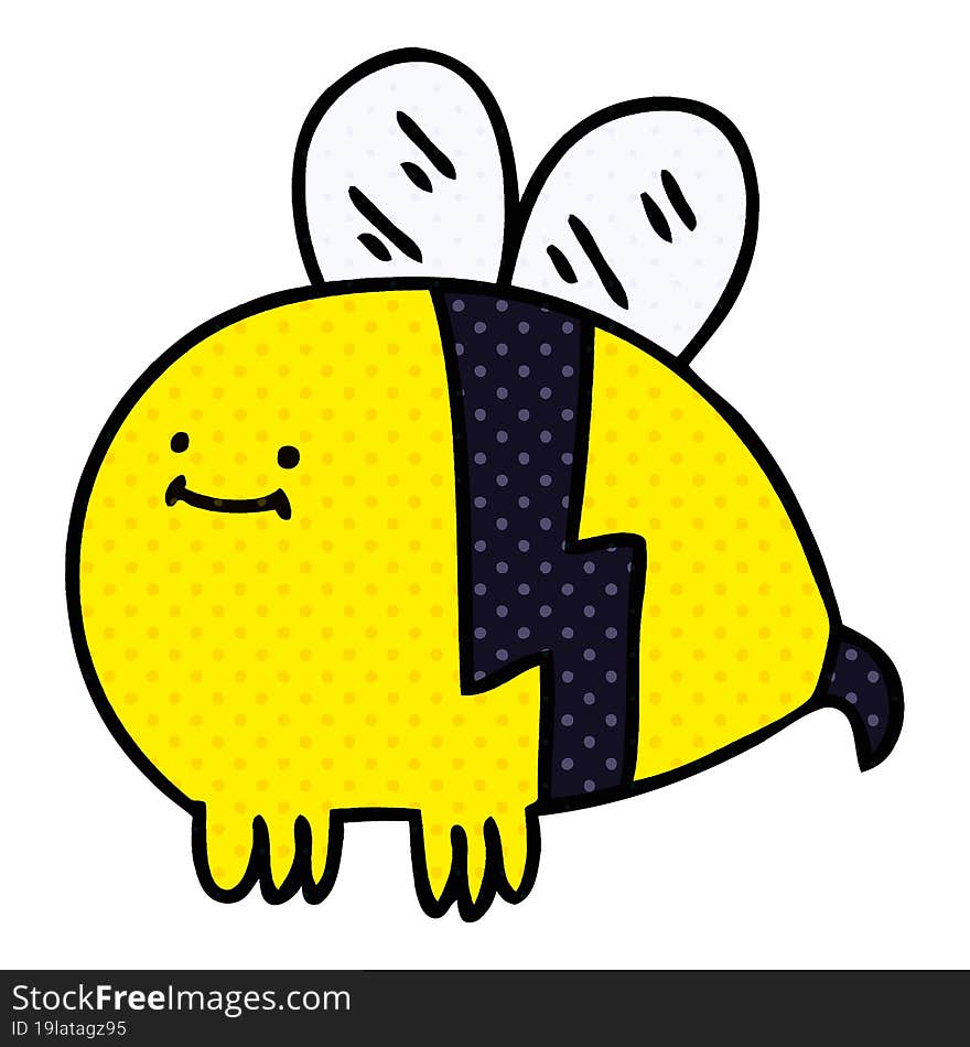 comic book style quirky cartoon bumblebee. comic book style quirky cartoon bumblebee