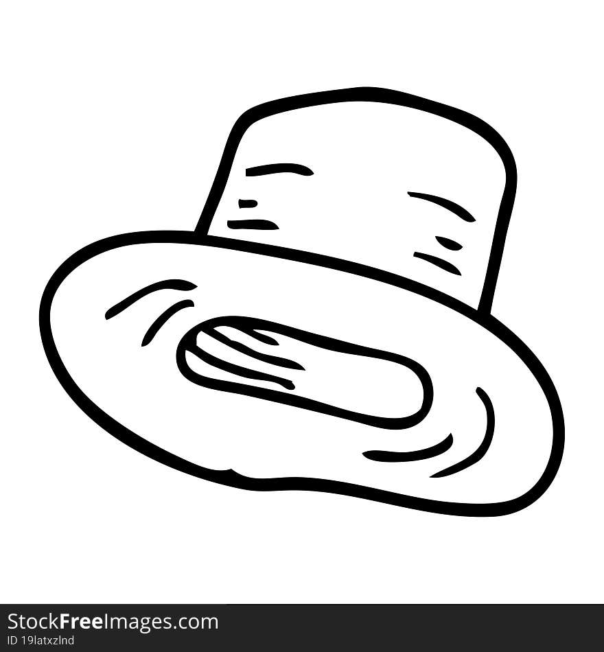 black and white cartoon top hat