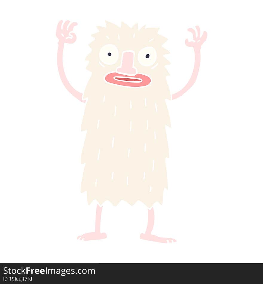 cartoon doodle yeti monster