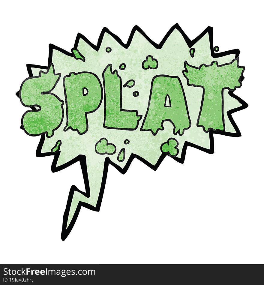 speech bubble textured cartoon splat