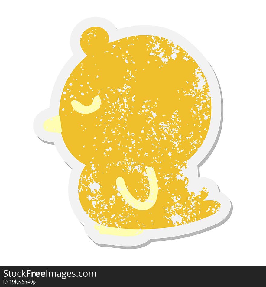 cute little bird grunge sticker