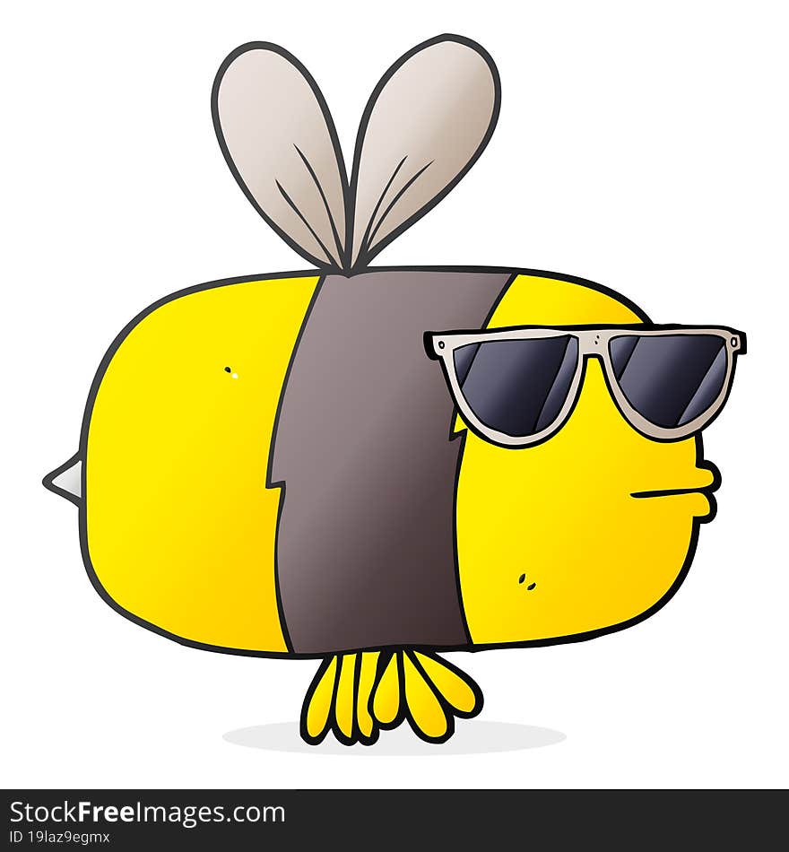 cartoon bee wearing sunglasses