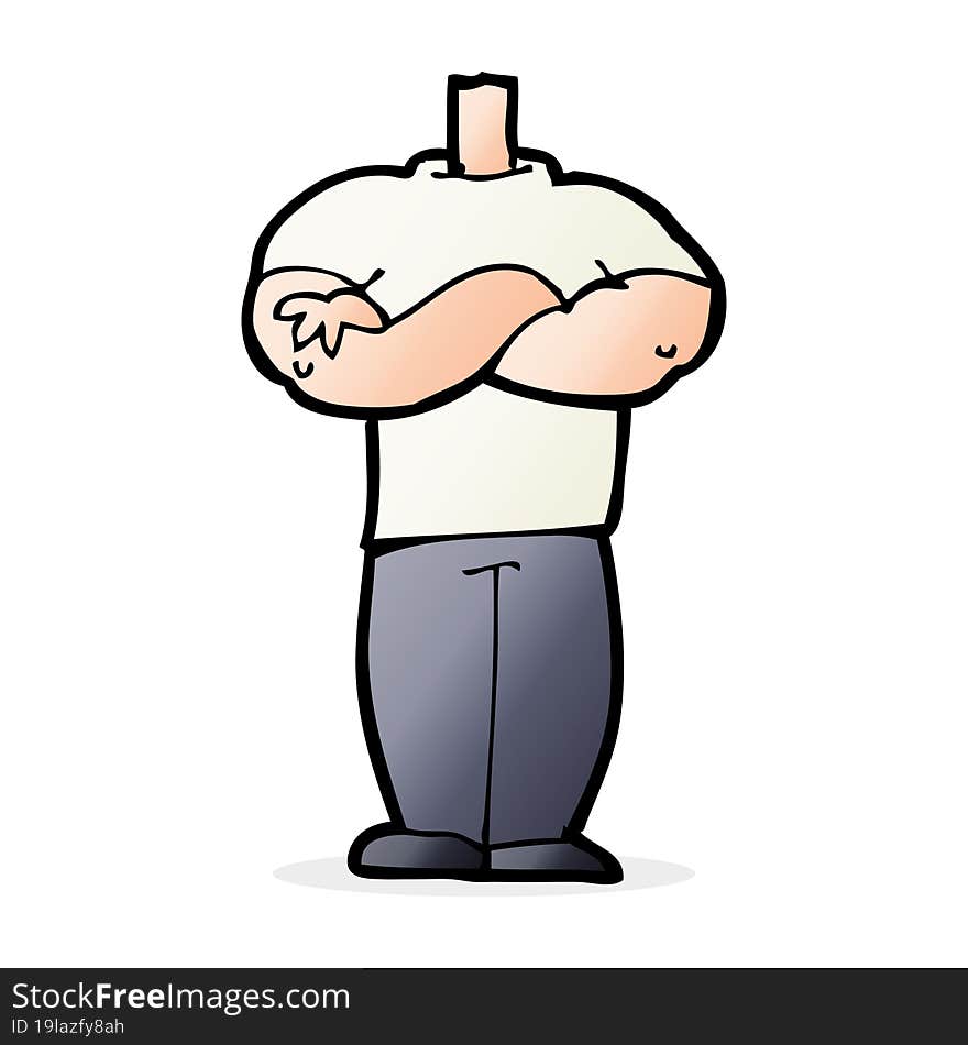 cartoon body with folded arms  (mix and match cartoons or add own photos