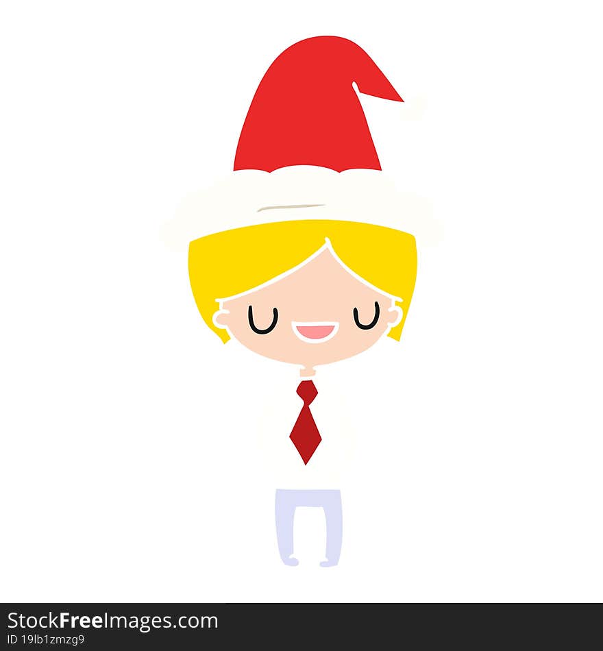 christmas cartoon of kawaii boy