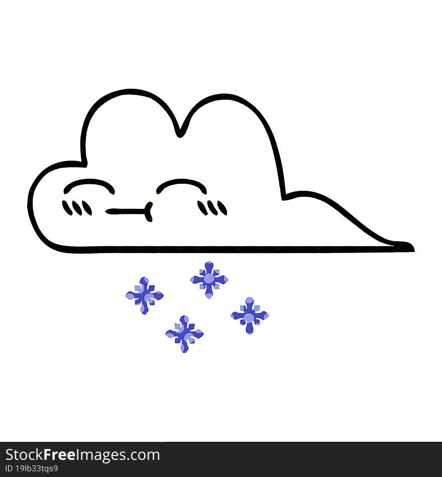 comic book style cartoon snow cloud