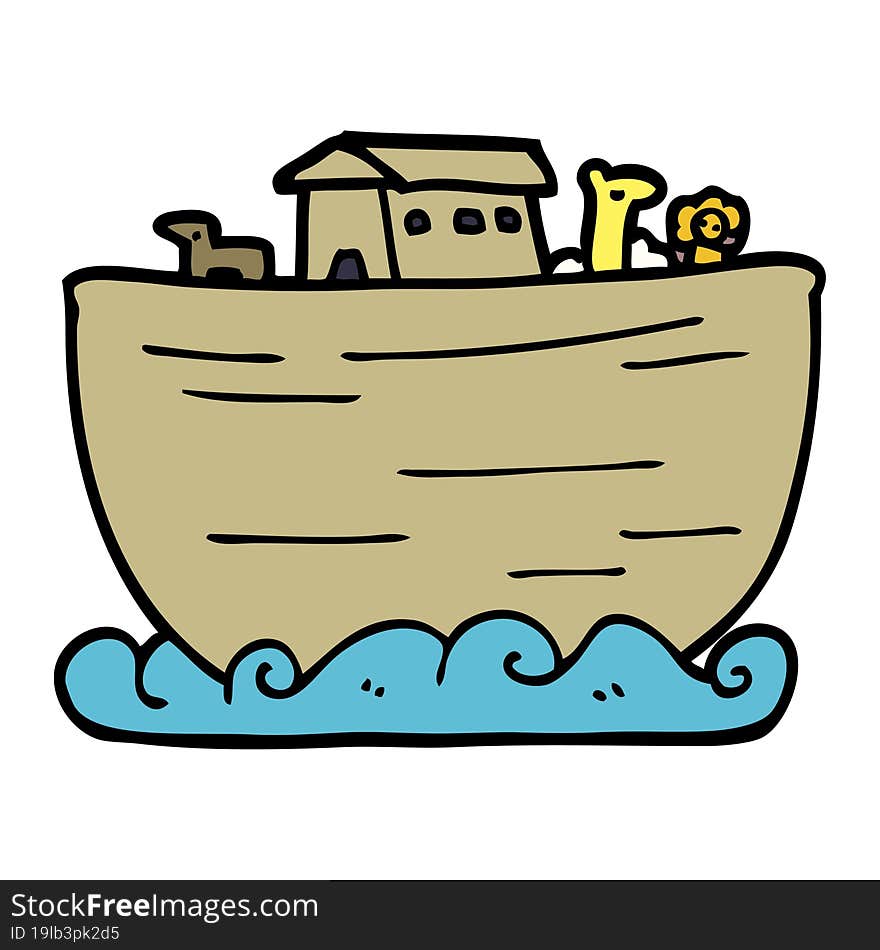 cartoon doodle noahs ark