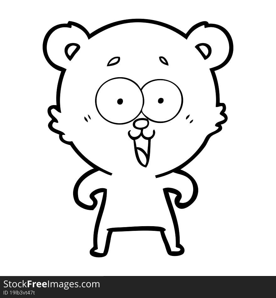 laughing teddy  bear cartoon. laughing teddy  bear cartoon