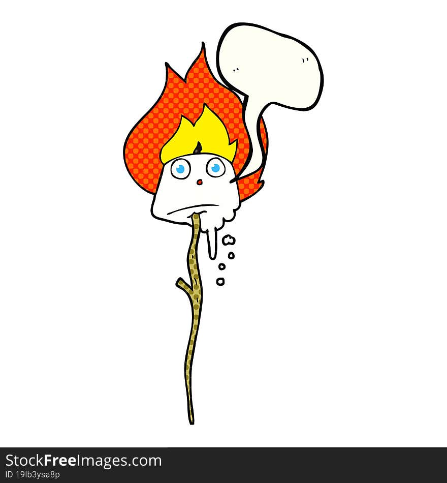 comic book speech bubble cartoon toasted marshmallow