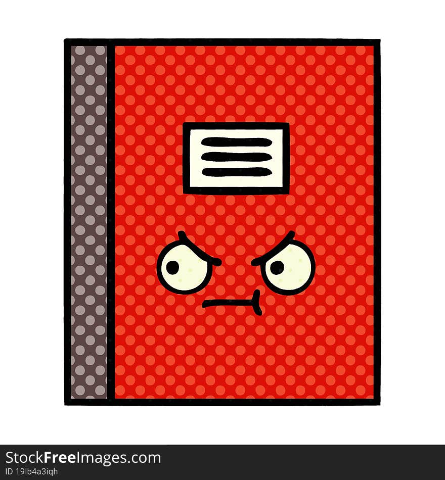 comic book style cartoon notebook