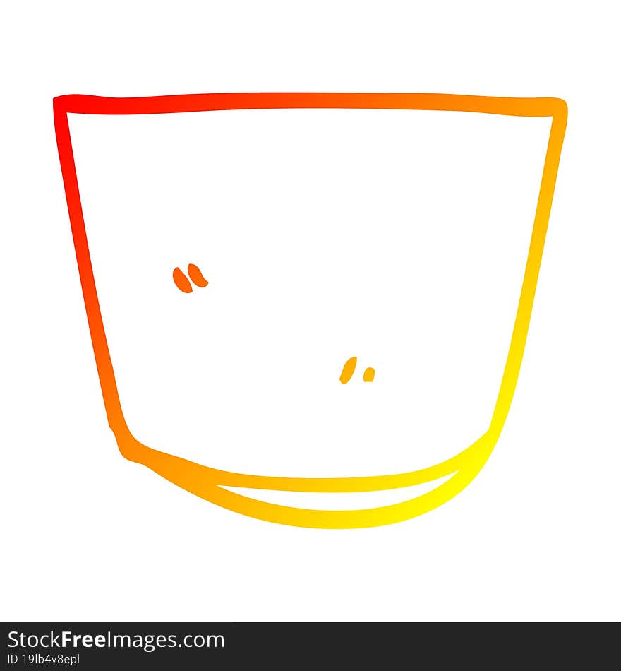 warm gradient line drawing cartoon glass