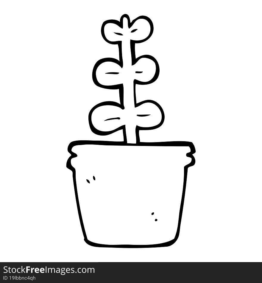 Cartoon House Plant