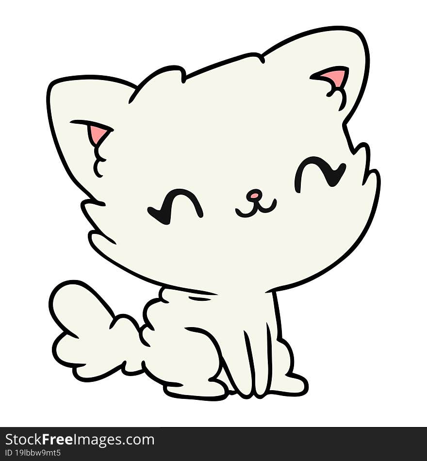 cartoon cute kawaii fluffy cat