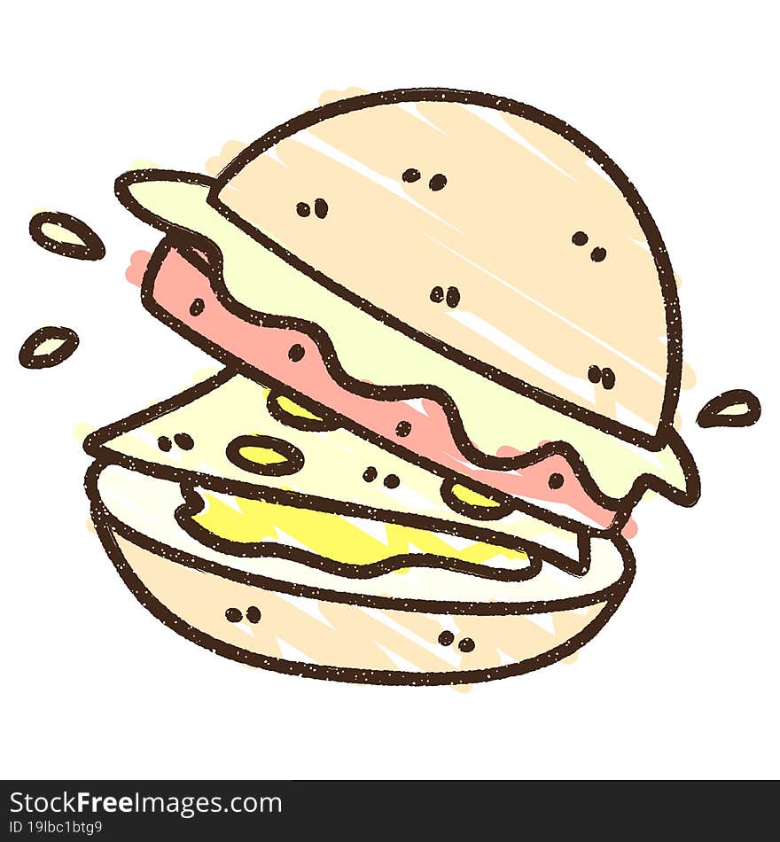 Burger Chalk Drawing