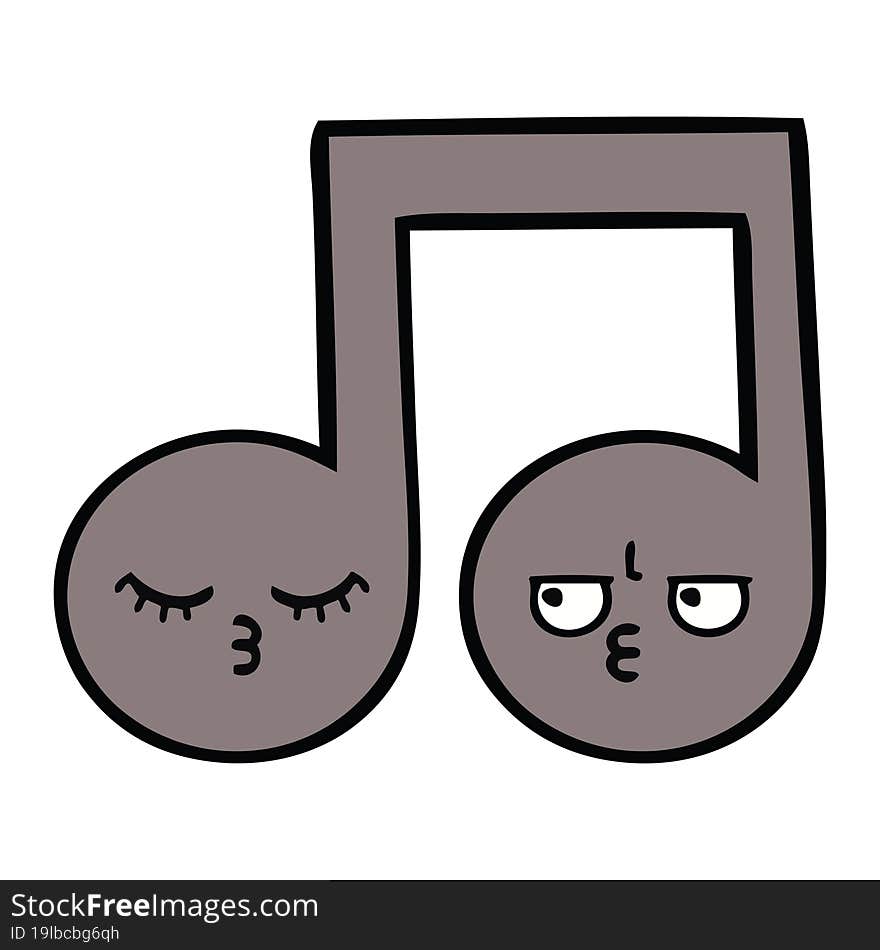 cute cartoon musical note