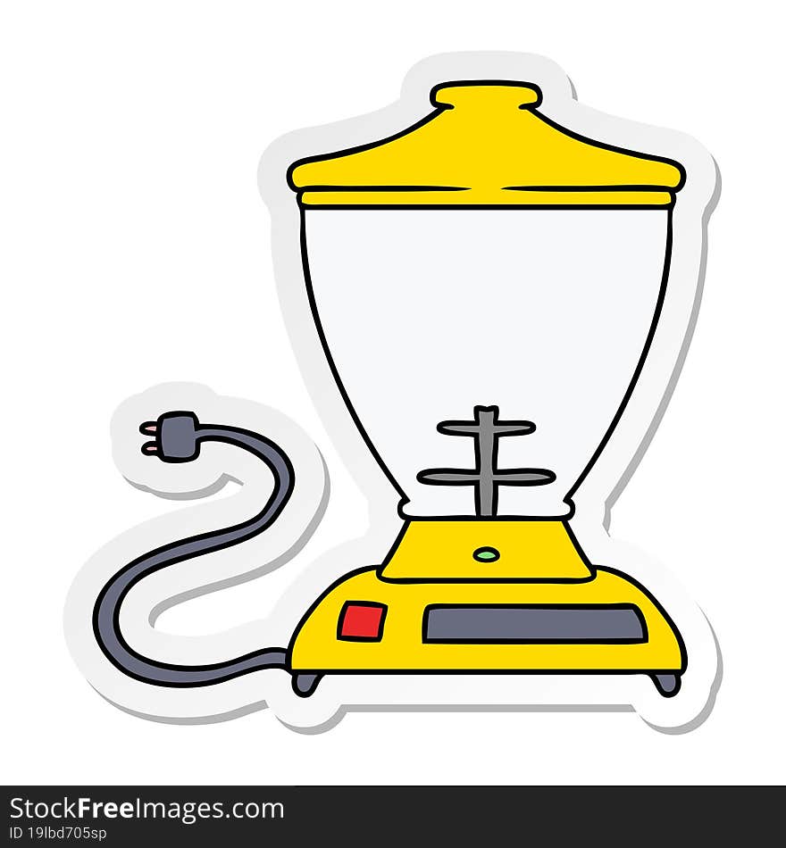 sticker cartoon doodle of a food blender