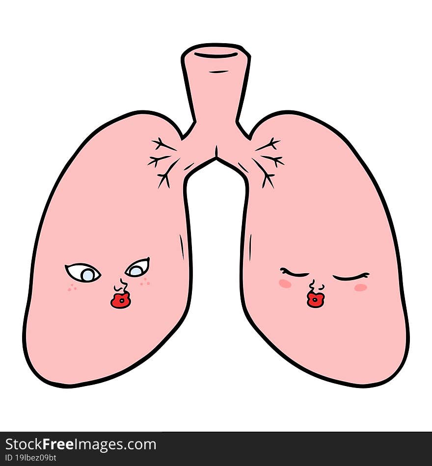 cartoon lungs. cartoon lungs