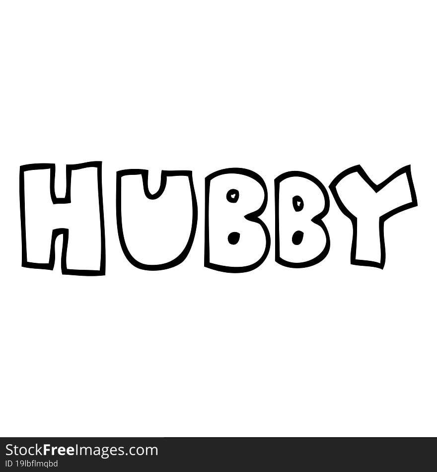 cartoon word hubby